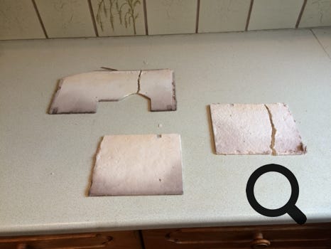 Old Netaheat insulation panels removed prior to making new panels.