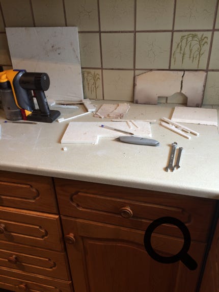 Cutting new insulation panels for this Netaheat.