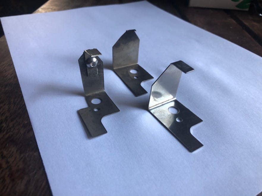 Set of three Netaheat earth brackets shown from a different angle